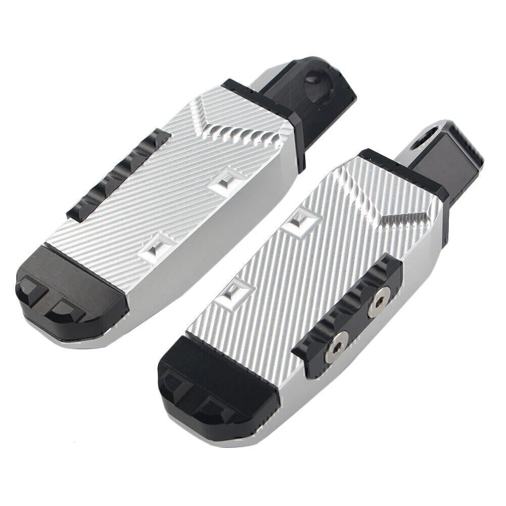 Rear Footrests Silver Foot Pegs for Suzuki GSXR600/750/1300 (2001–2023)