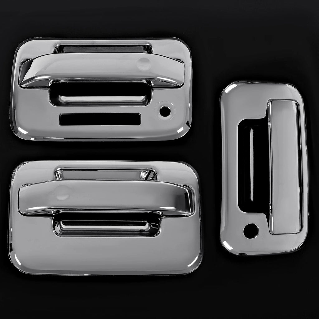 Set of 2 Chrome Door Handle & Tailgate Covers for Ford F-150 (2004-2014)