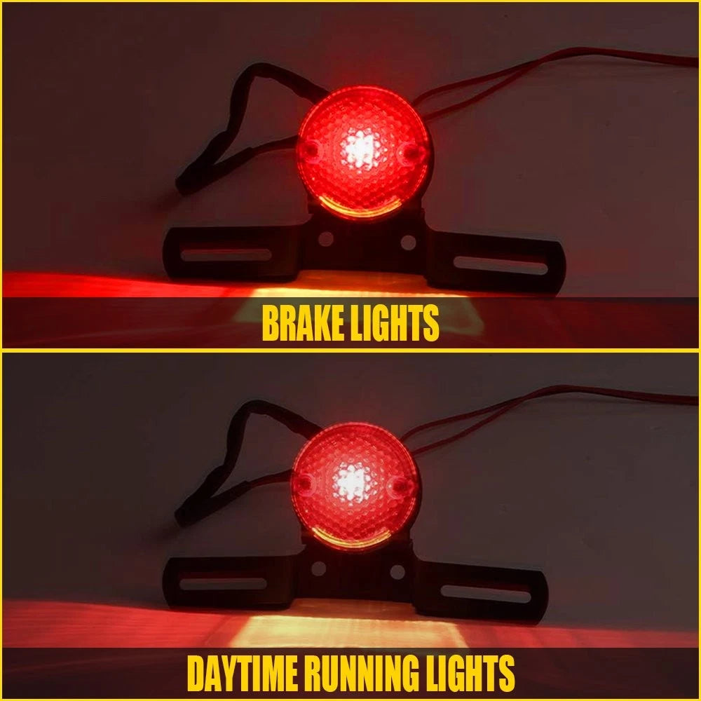 Integrated LED Tail Brake License Plate Light for Motorcycle (US)