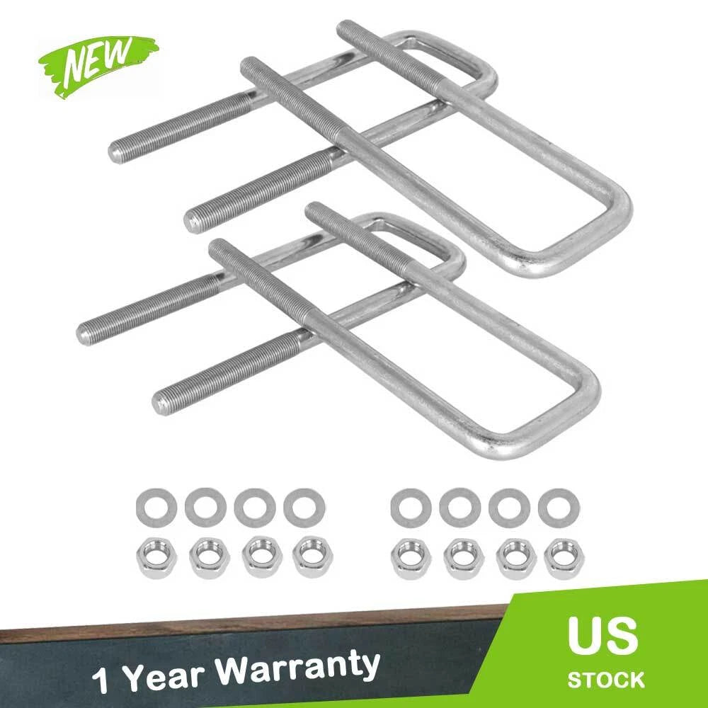 Set of 4 Square U-Bolts for GMC Chevy C1500 (1988–1998)
