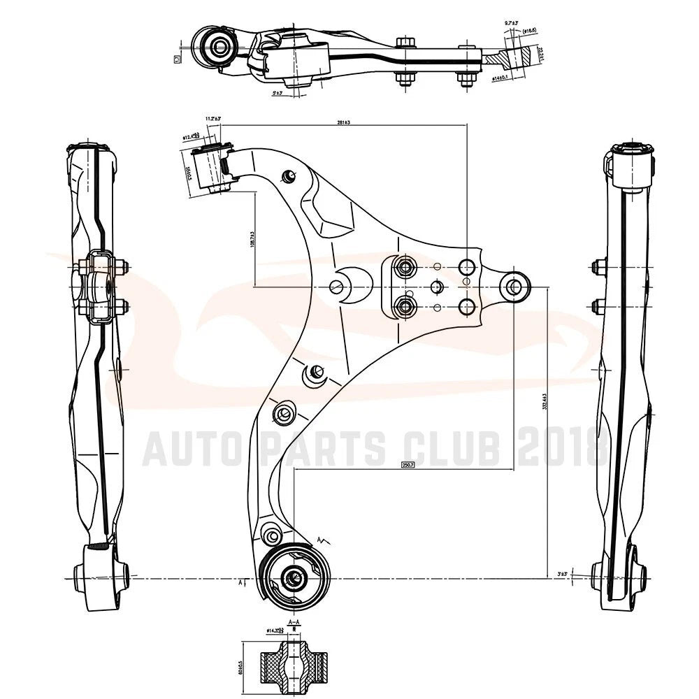 Set of 8 Front Lower Control Arms Ball Joints Tie Rods for Ford Tucson (2005–2009)