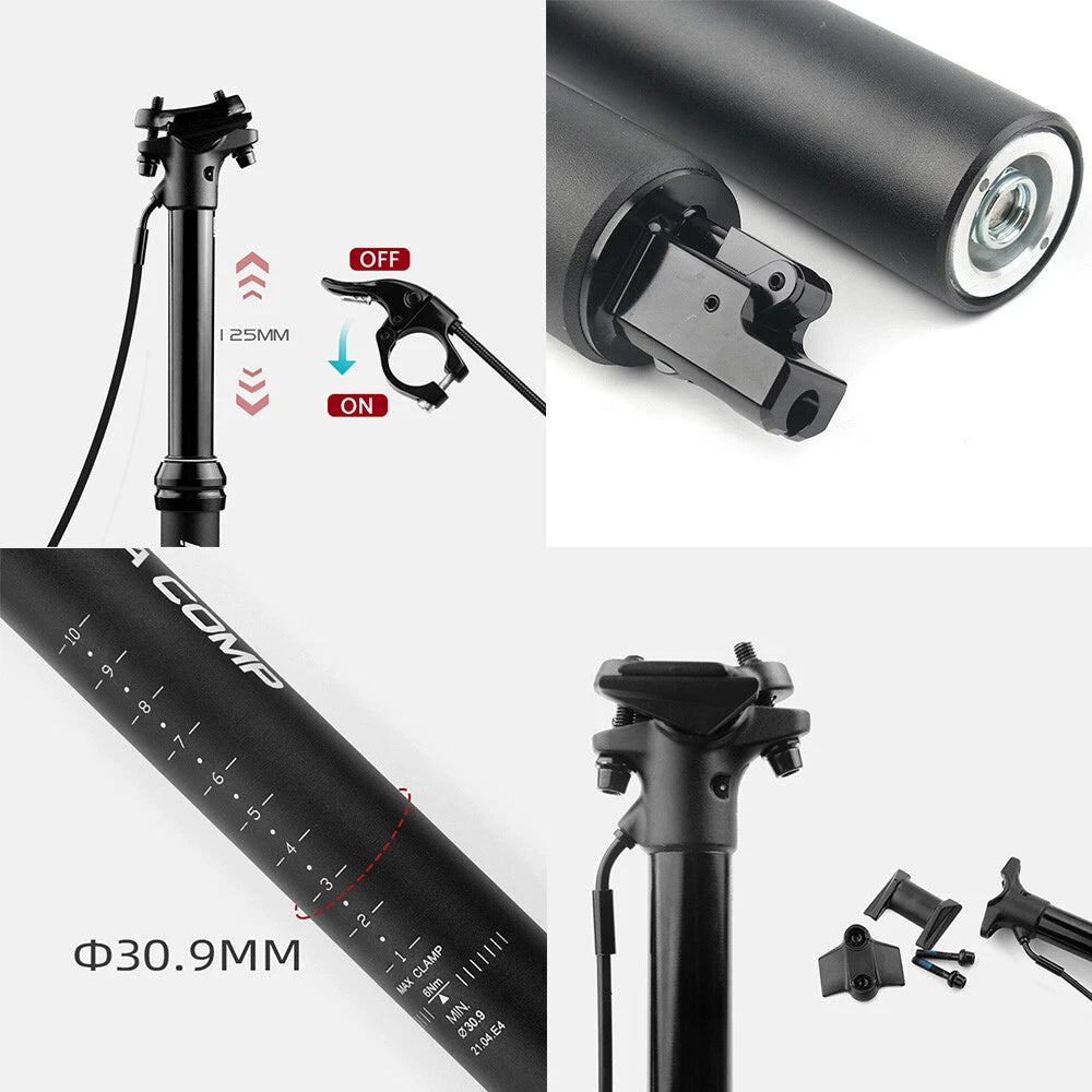 30.9mm Dropper Seat Post for MTB (Internal/External Cable Routing)