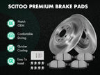 Front Brake Pads and Rotors for Chevrolet Aveo5 2006–2011, Optra 2004–2006