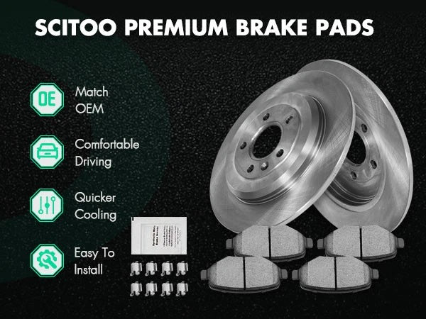 Front Brake Pads and Rotors for Chevrolet Aveo5 2006–2011, Optra 2004–2006