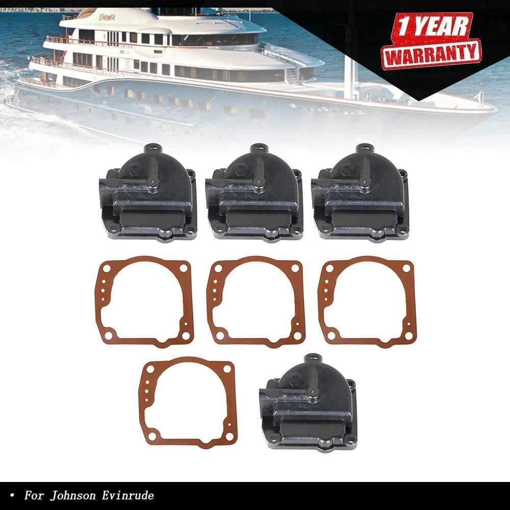 Set of 4 Carburetor Float Bowl Chambers for Johnson Evinrude