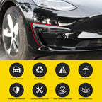 Carbon Fiber Front Fog Light Eyebrow Cover Trim for Tesla Model 3 (2017–2023)