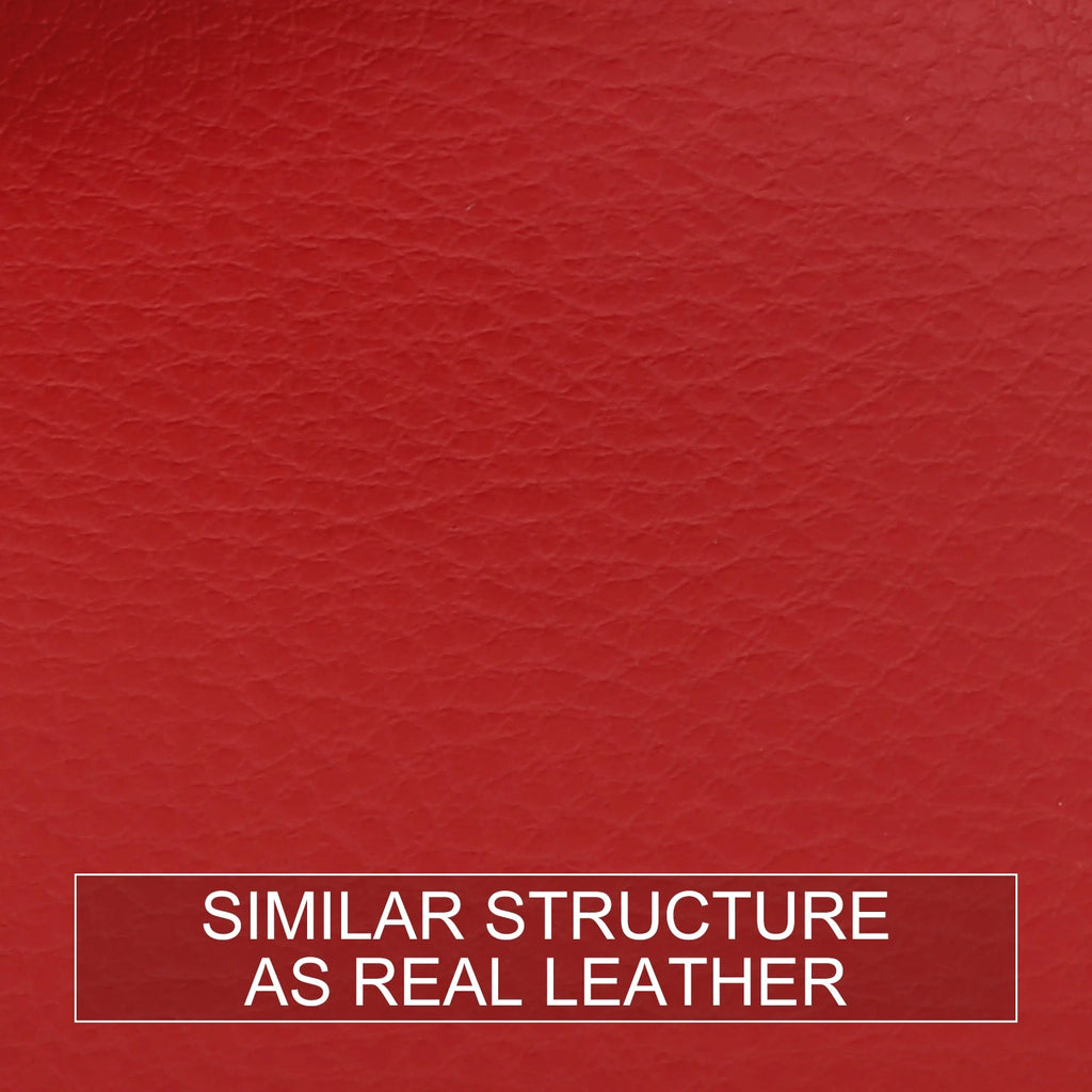 Pair Red Microfiber Leather Door Panel Insert Cards for Ford Mustang 