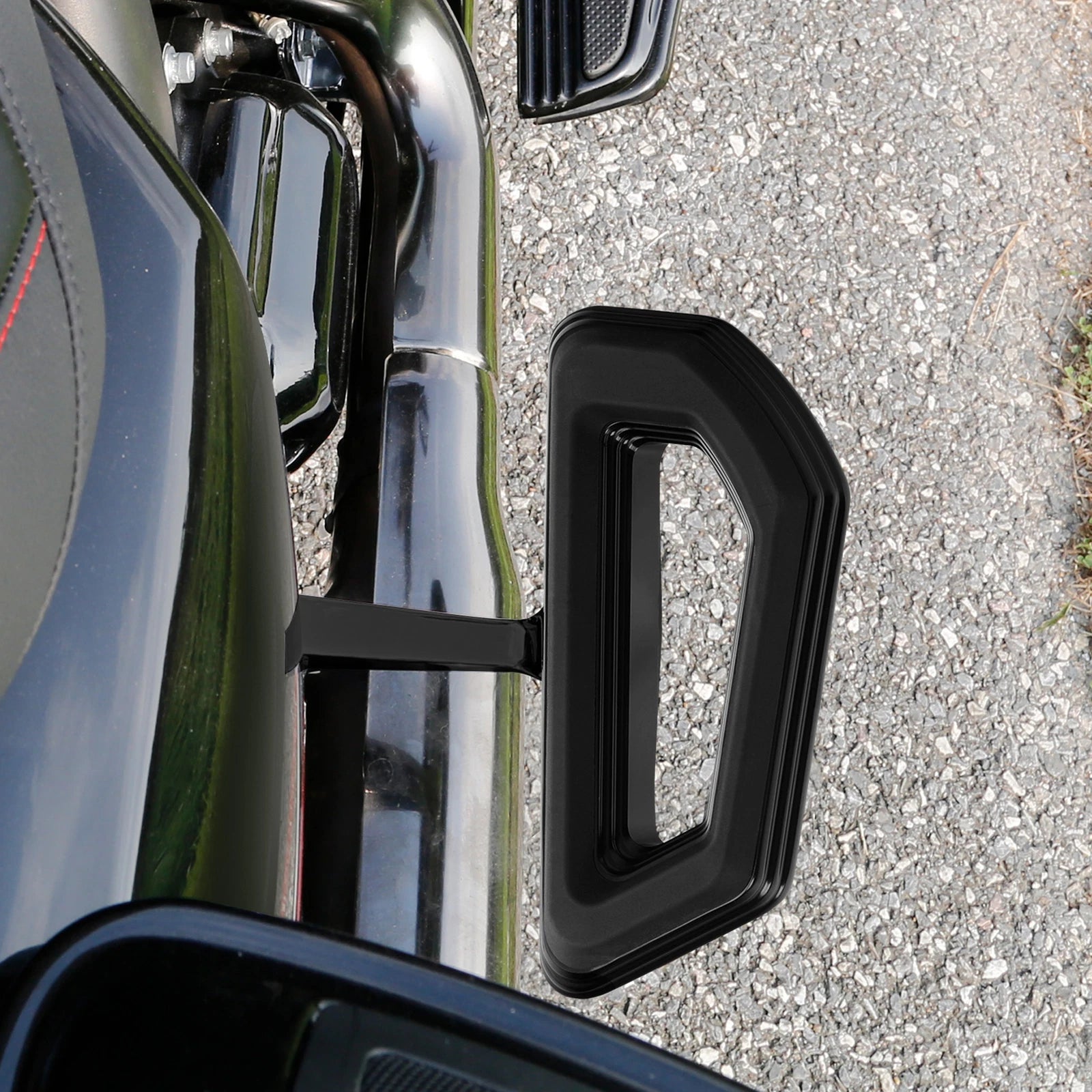 Black Rear Passenger Floorboard Footboard for Harley Electra Road Glide (1993–2024)