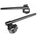 33mm Clip On Handlebar Fork Tubes for Universal Motorcycle - Black