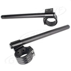 33mm Clip On Handlebar Fork Tubes for Universal Motorcycle - Black