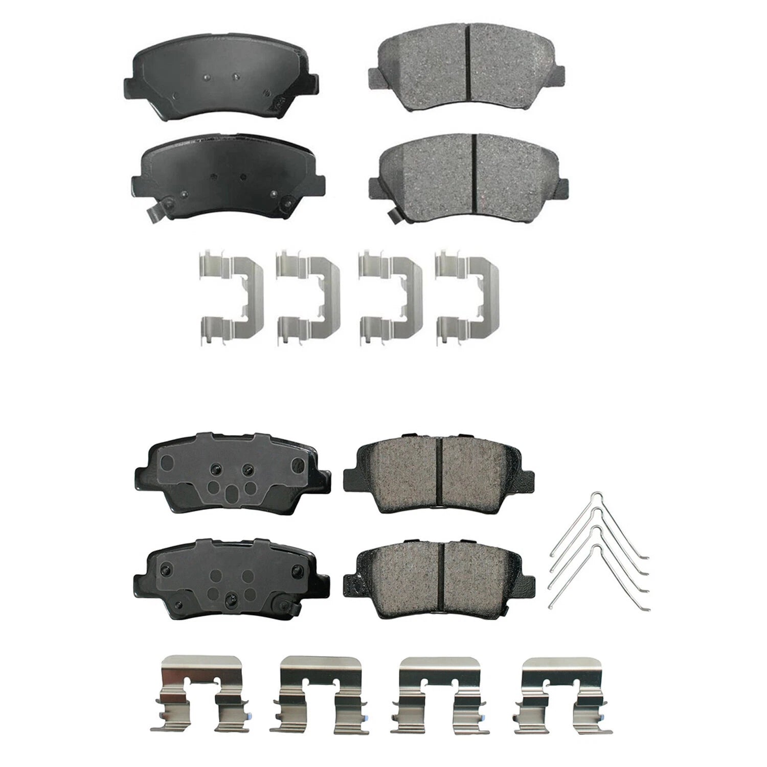 Set of 4 Akebono ProACT Ceramic Disc Brake Pads for Elantra GT Forte (2013–2018)
