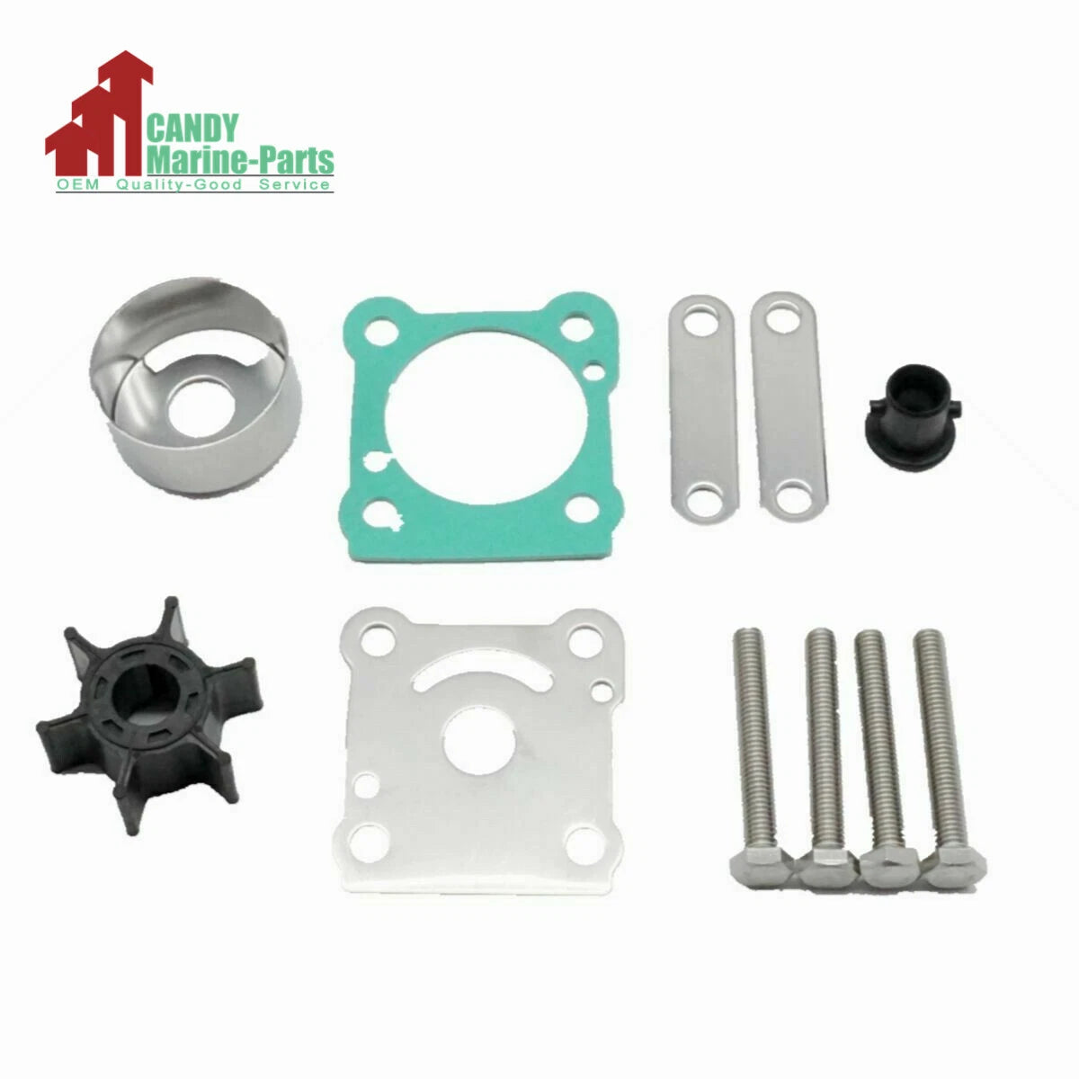 Water Pump Impeller Kit for Yamaha Outboard (6N0-W0078-A0-00, 6/8HP)