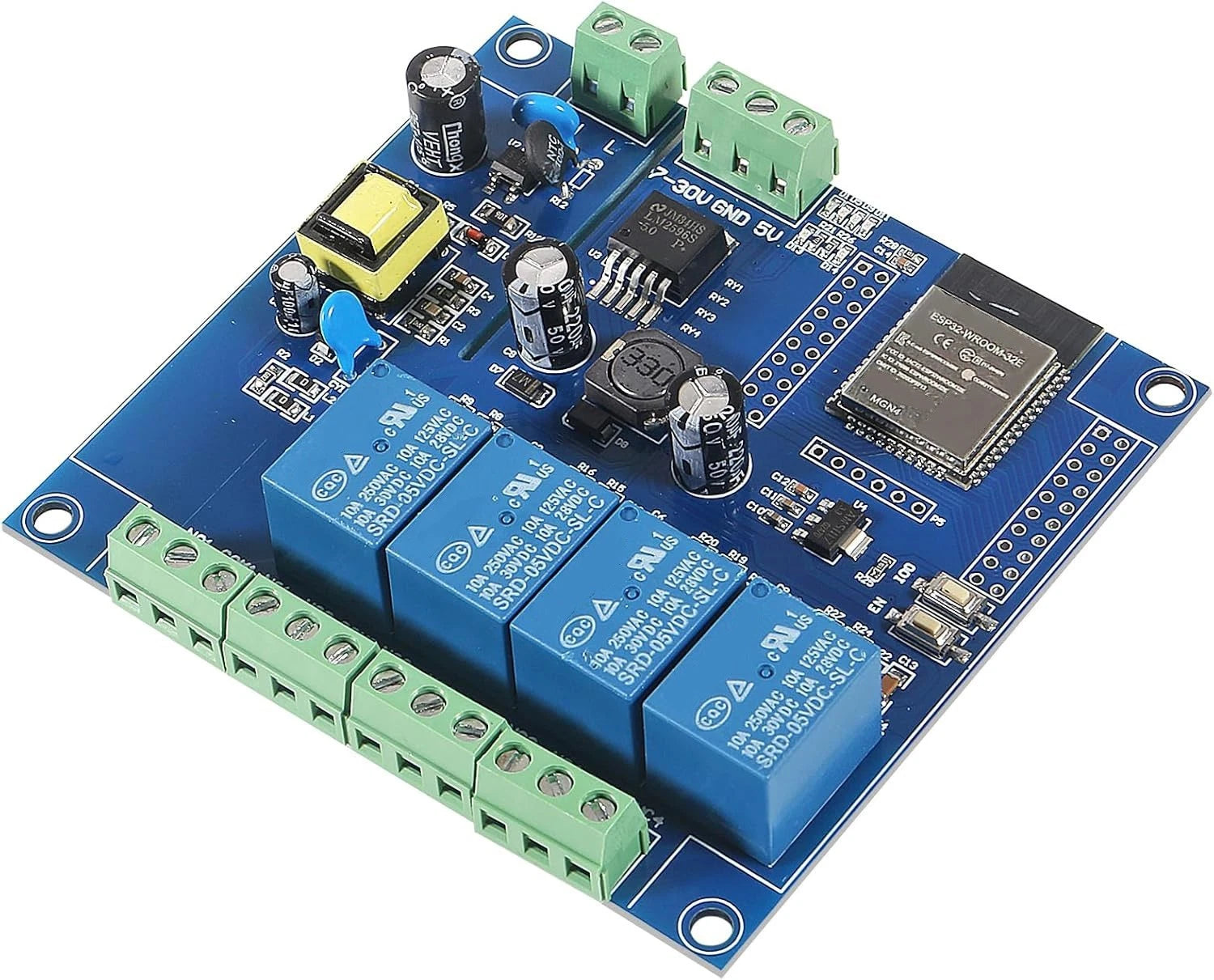 4 Channel Relay Module for ESP32 WROOM-32E (2016–2023)