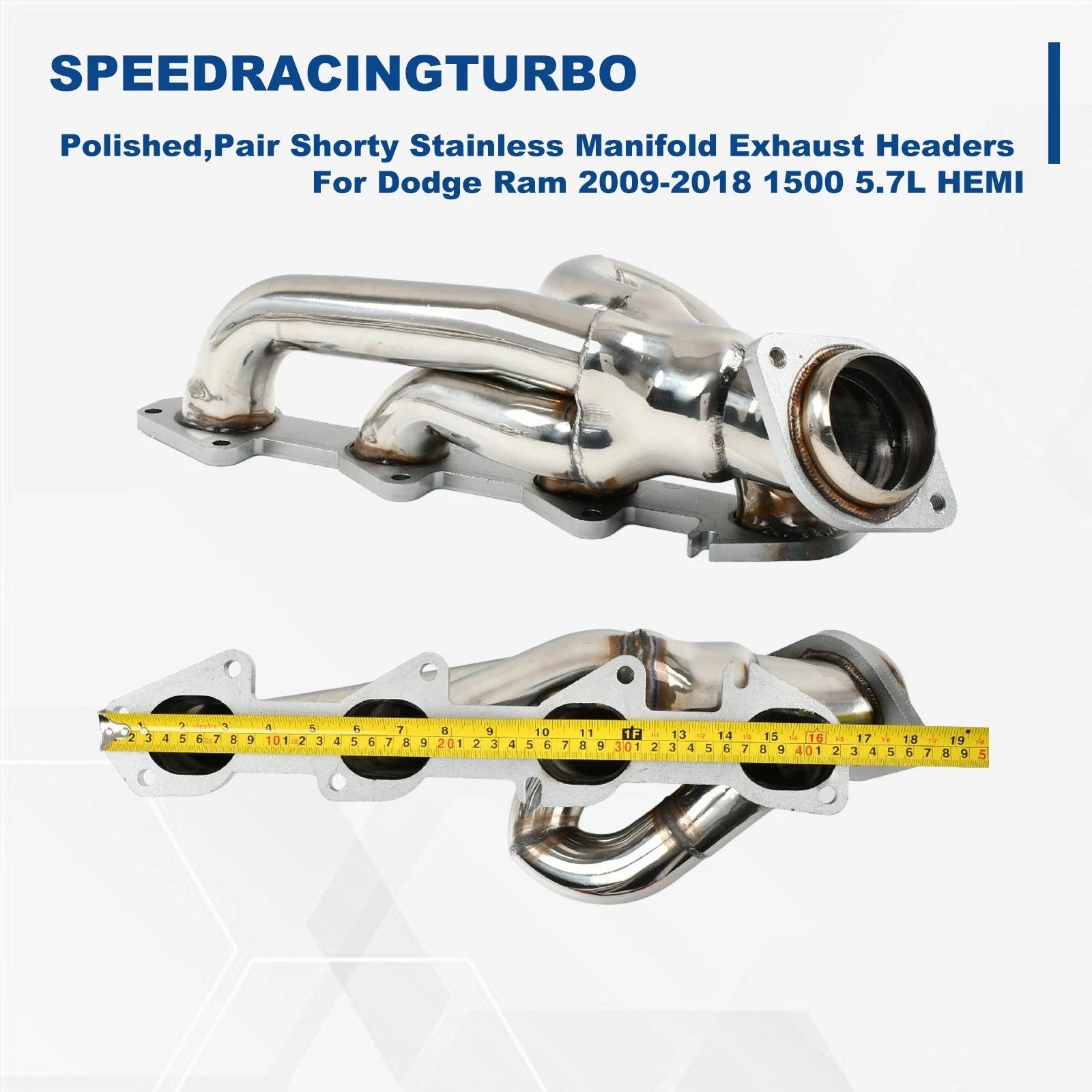 Shorty Exhaust Header for Dodge Ram 1500 HEMI 5.7L (2009–2018)