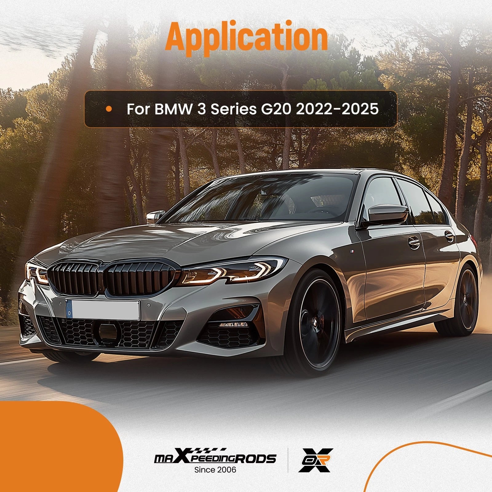 Front Chin Kit for BMW 3 Series G20 M Sport (2022–2025) Black Add-on