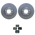 Hella Front Rotors Low-Met Disc Brake Pad Kit for Mercedes W126 (1981–1991)
