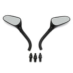 Custom Motorcycle Mirrors for Harley Yamaha (Universal Fit) Black