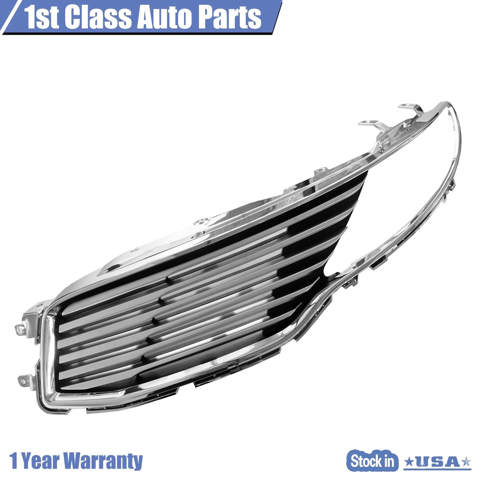 Pair of Chrome Grilles for Lincoln MKZ (2013-2016)