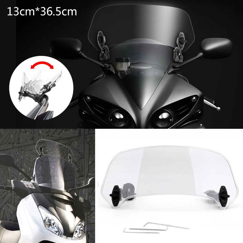 Adjustable Windshield Extension Spoiler for Motorcycle