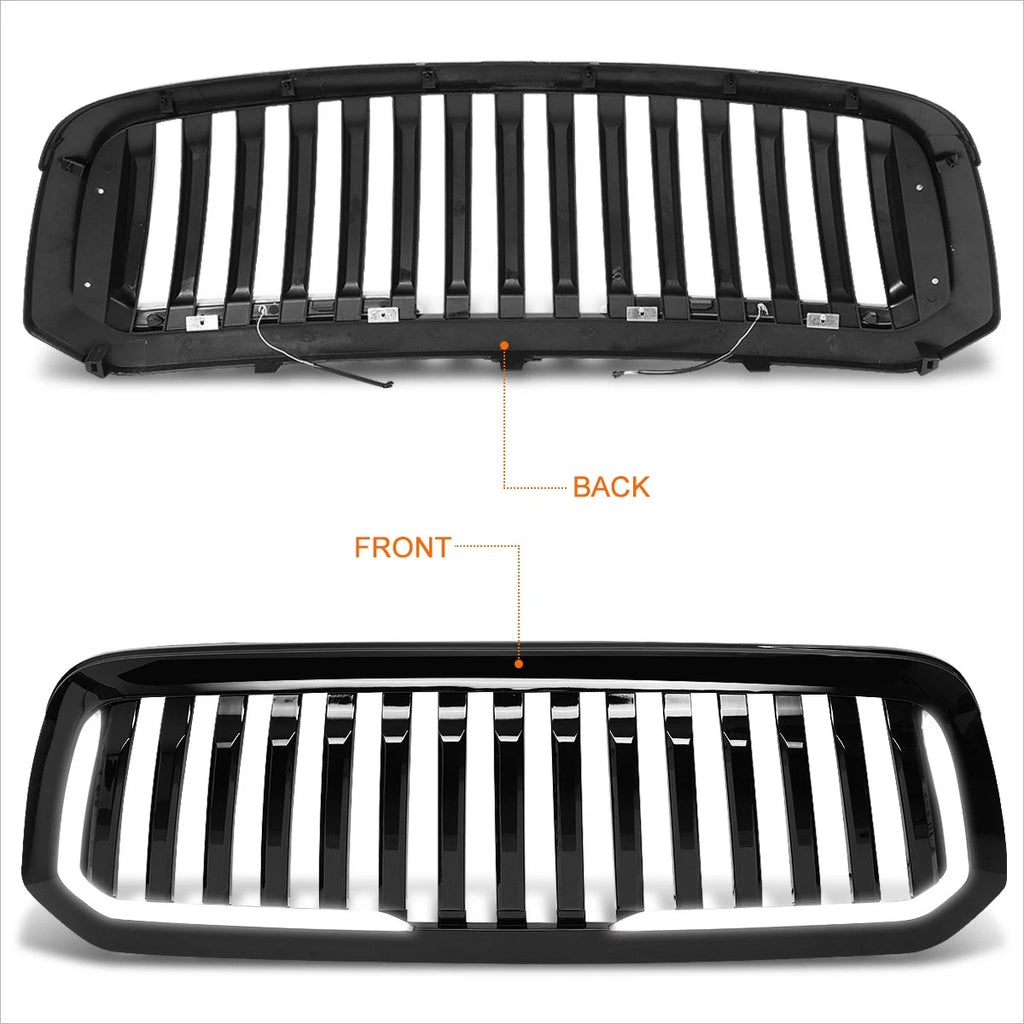 Vertical Fence Grille with LED DRL for Ram 1500 (2013–2018, 2019 Classic)