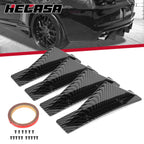 Set of 4 Universal Rear Bumper Fin Diffuser Spoiler Lip Splitter Carbon Style