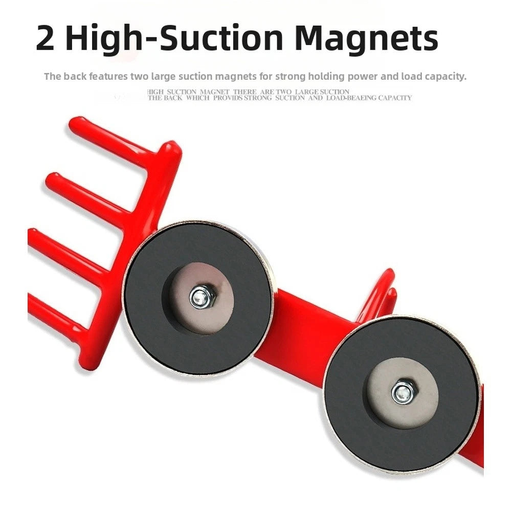 Magnetic Hanger Rack for Air Impact Wrench with Hooks for Tool Storage