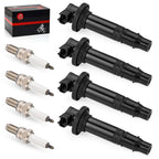 4X Ignition Coils for Yamaha YZF-R6 R6 (1999–2002) YZF R6S (2001) w/ Spark Plug
