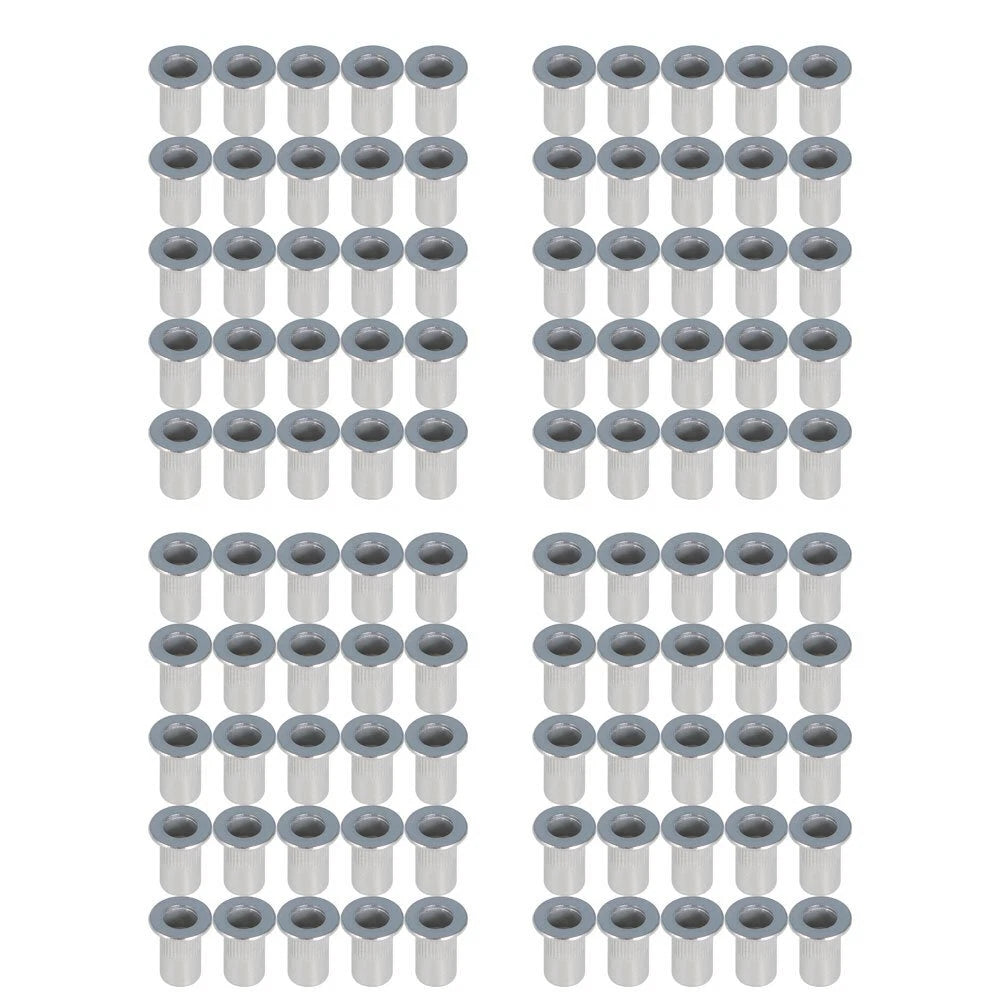 Pack of 100 Aluminum Flange Nutserts for Automotive Applications