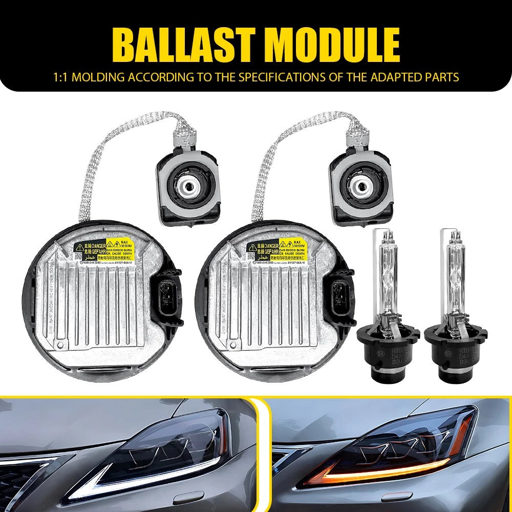 2X Xenon HID Headlight Ballast Module w/ Bulb for Toyota Land Cruiser (2011–2015)
