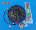 7" 12V Slim Radiator Cooling Fan & Mounting for Universal