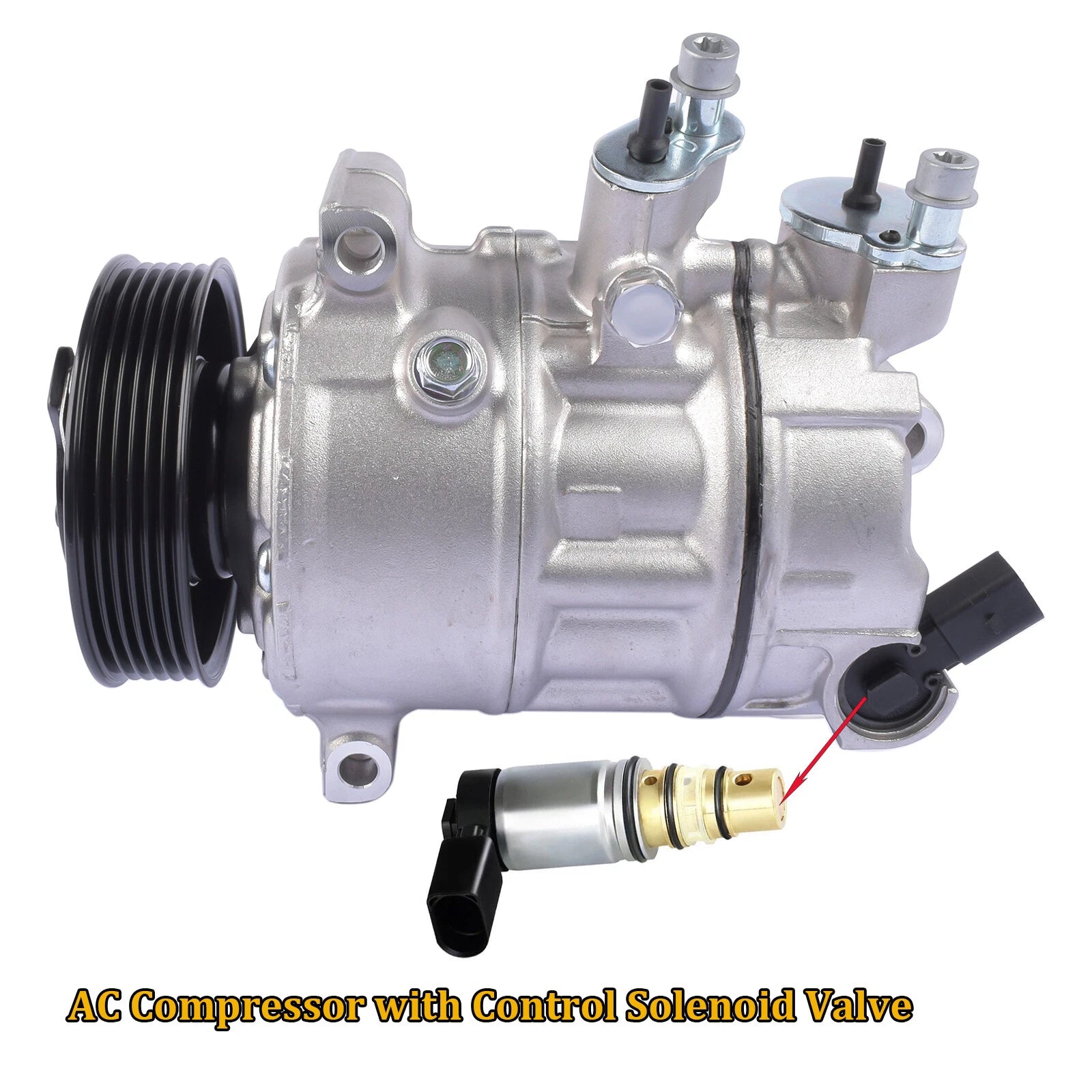 AC Compressor Control Solenoid Valve for Audi VW Seat Skoda (2002–2015) 1K0820803S