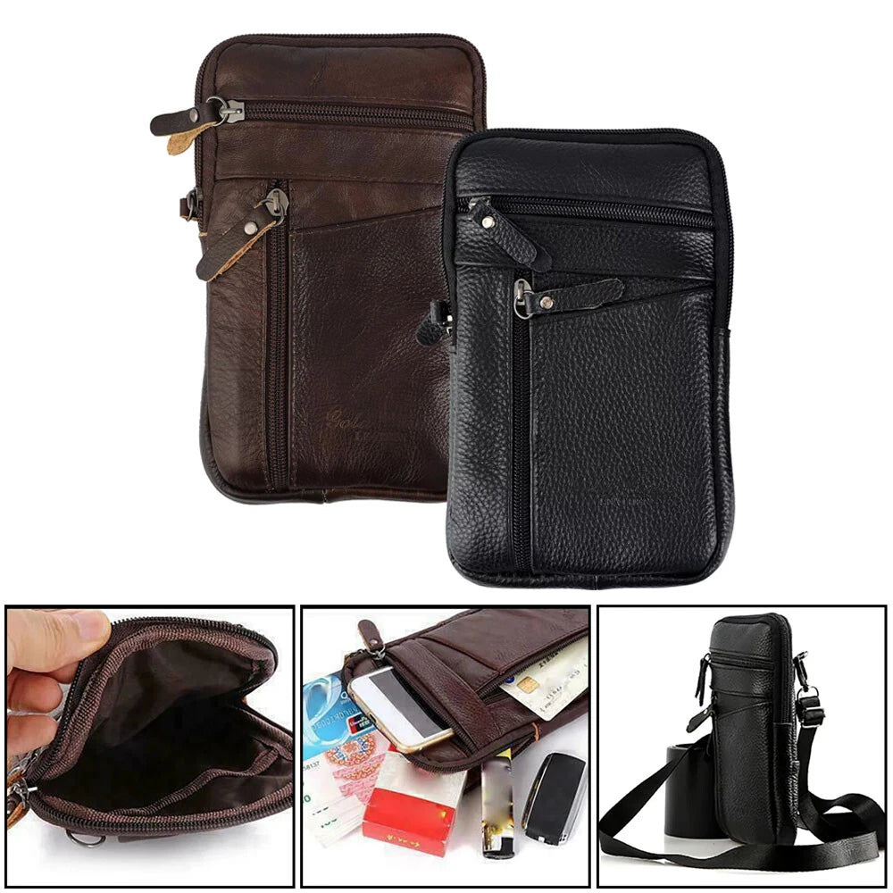 Leather Phone Pouch for Universal Use (Portable, Crossbody, Waist Pack)