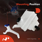 Windshield Washer Reservoir with Cap, Pump & Sensor for Kia Rio (2006-2011)