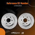 Set of 2 Rear Drilled & Slotted Brake Rotors for Cadillac Escalade ESV (2007–2020)