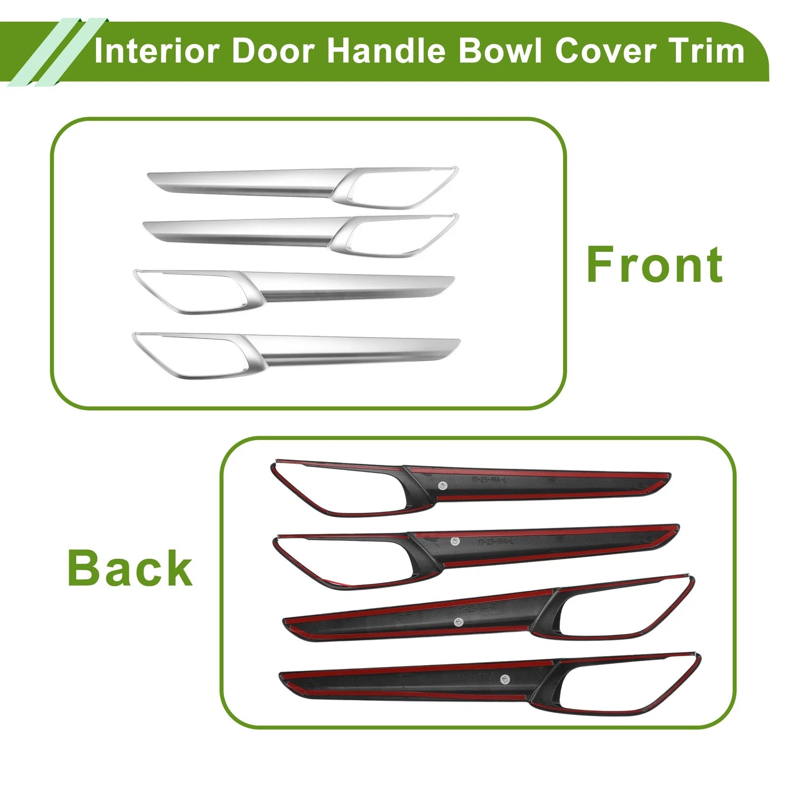 Set of 1 Interior Door Handle Bowl Cover Trim for Mazda CX-5 (2017–2023)