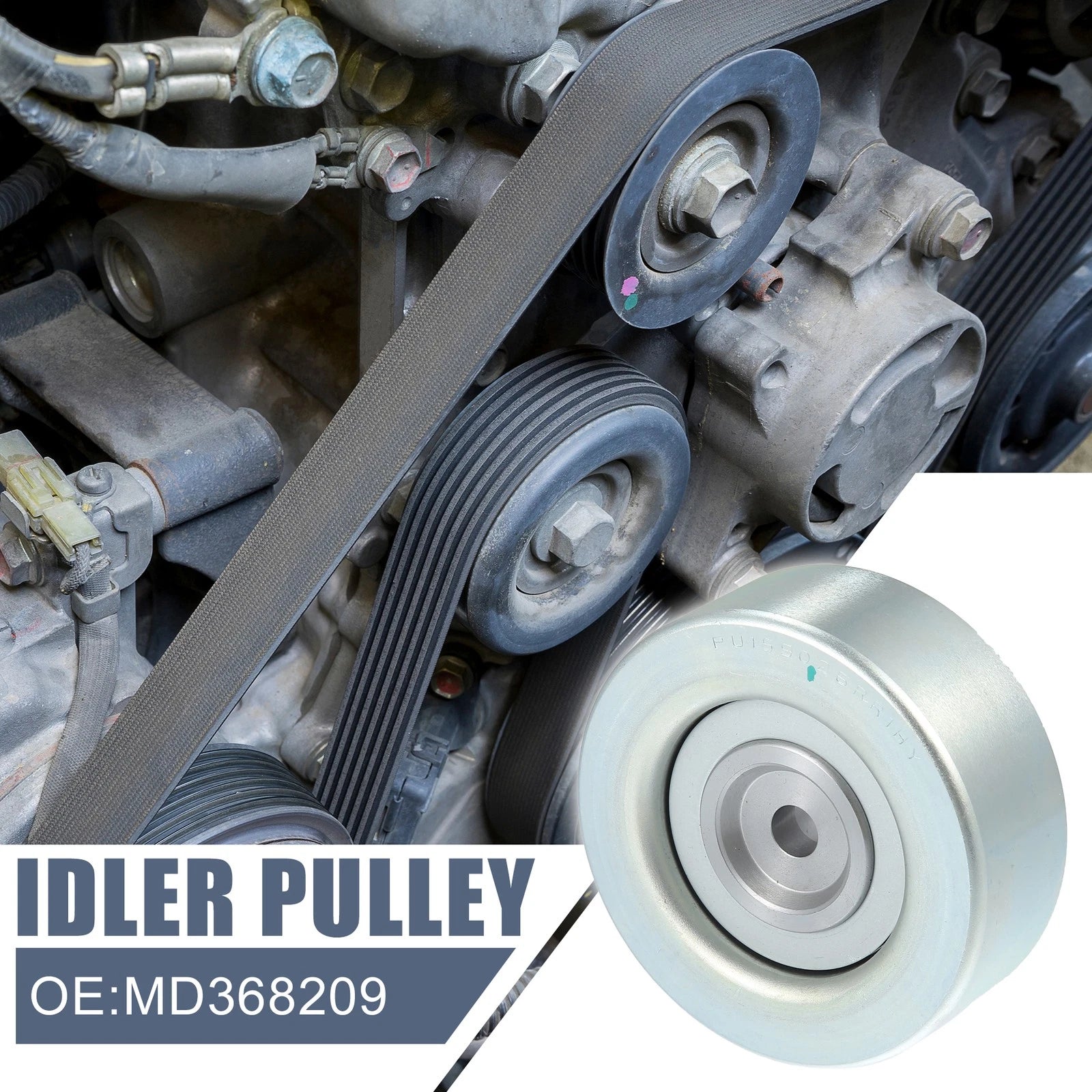 Drive Belt Idler Pulley for Mitsubishi Montero (MD368209) (2001–2006)