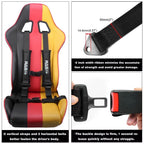 4 Point Harness Racing Seat Belt Set for CanAm X3, YXZ UTV (2017–2023)