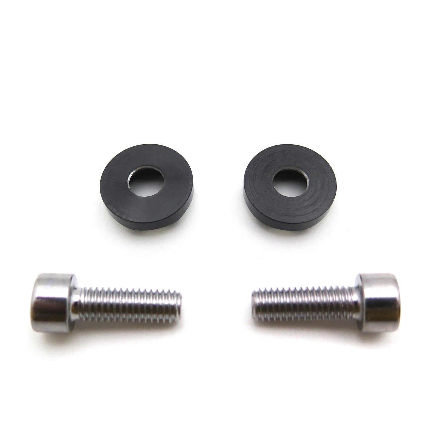 2X Metal Motorcycle License Plate Frame Bolt Screw Fastener Black