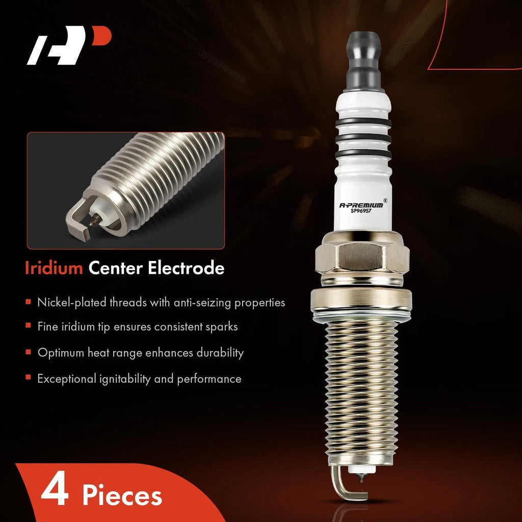 Set of 4 Double Iridium Spark Plugs for Mitsubishi Lancer (2011–2015)