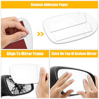 Mirror Glass for Mercedes CLK SL SLK AMG Right Passenger Side (With Adhesive)