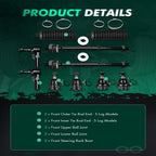 12-Piece Front Steering Tie Rod End for Honda Civic del Sol (1993–1997)