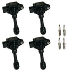 Set of 4 Ignition Coils and Spark Plugs for Nissan Altima Sentra Rogue Versa