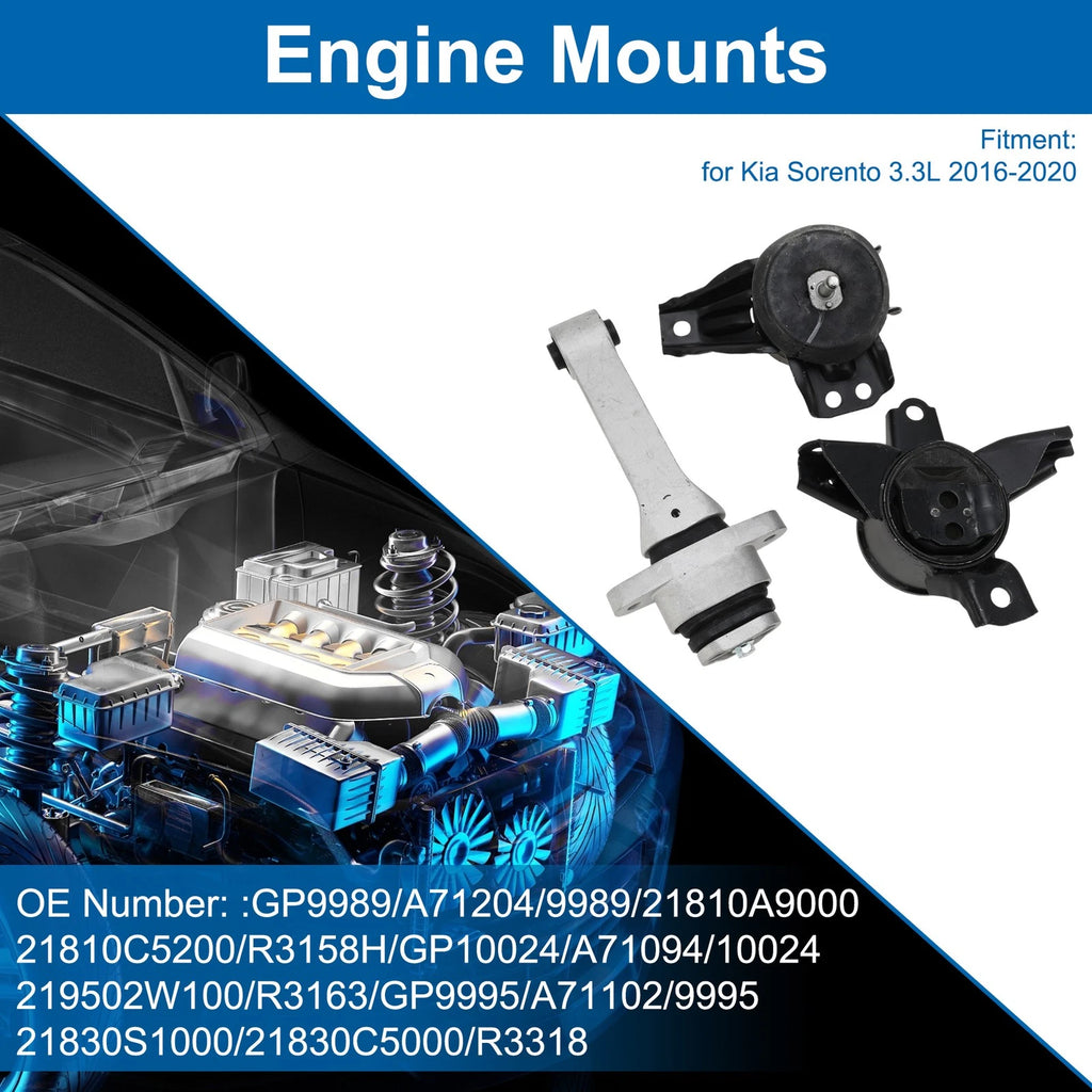 Engine Motor Mount for Kia Sorento 3.3L (2016–2020) No.GP9989/A71204/9989