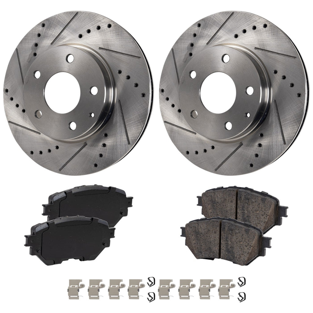 Front Brake Disc Rotors and Pads Kit for Mazda 3 (2014–2018)
