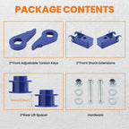 Front & Rear Lift Leveling Kit for Chevy Avalanche/Suburban 1500 (2000–2006)