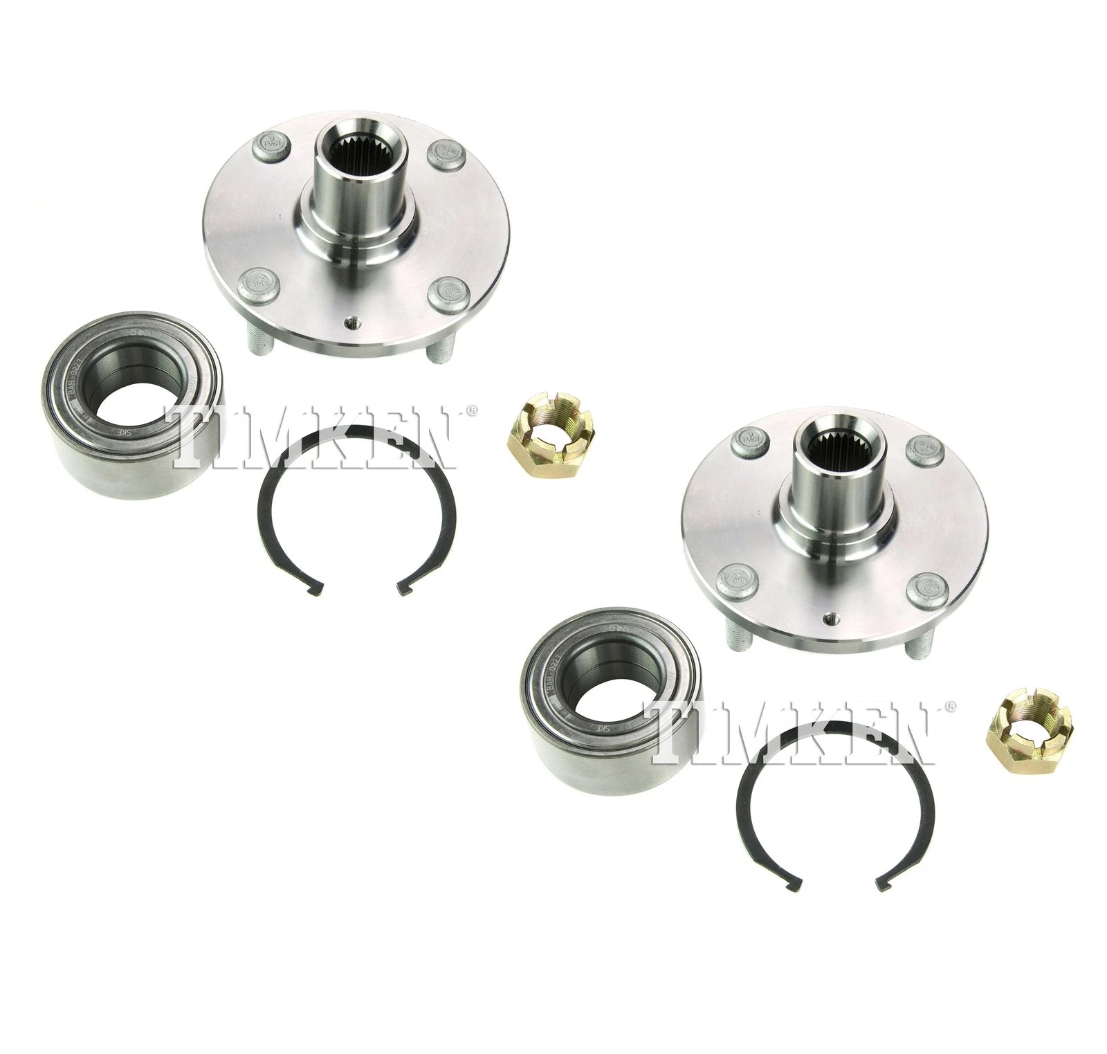 Set of 2 Front Timken Wheel Bearing & Hub Kit for Kia Spectra (2000–2009)