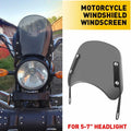 5-7" Motorcycle Smoked Headlight Windshield Fairing Windscreen Shield