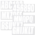 Set of 4 Boat Registration Decal Stickers A-Z & 0-9 White