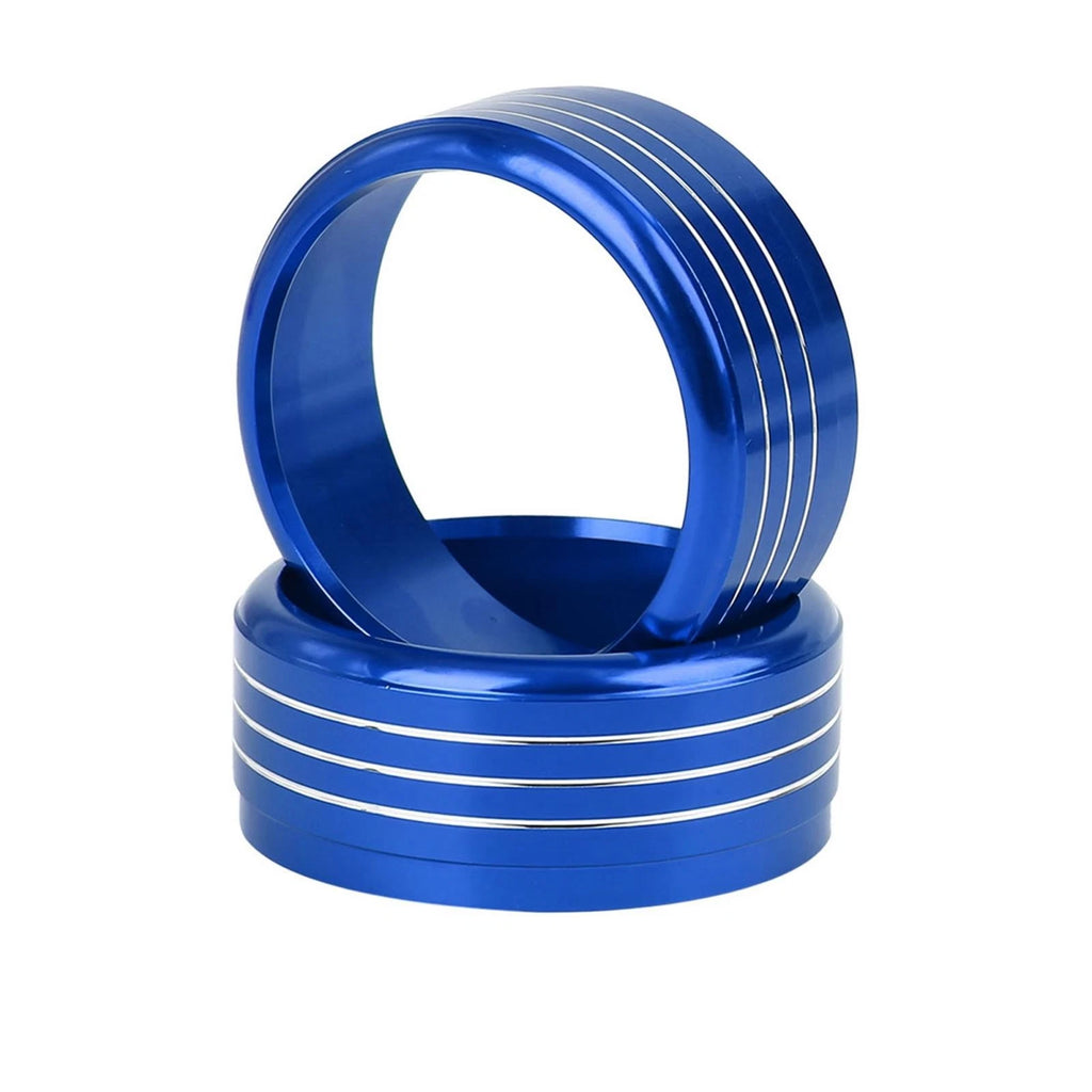 3pcs Blue AC Climate Control Ring Knob Trim for Subaru Impreza WRX/STi (2008–2014)