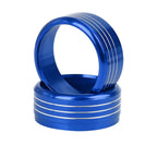 3pcs Blue AC Climate Control Ring Knob Trim for Subaru Impreza WRX/STi (2008–2014)